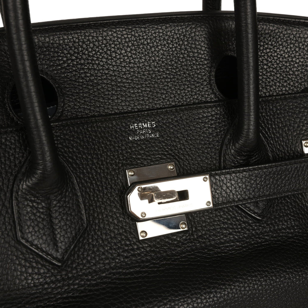 Vintage Hermes Shoulder Birkin 42 JPG Black Clemence Palladium Hardware