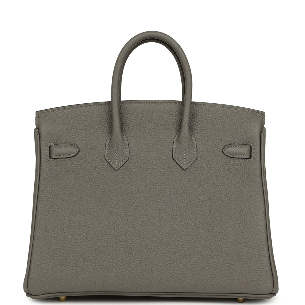 Hermes Birkin 25 Gris Meyer Togo Gold Hardware