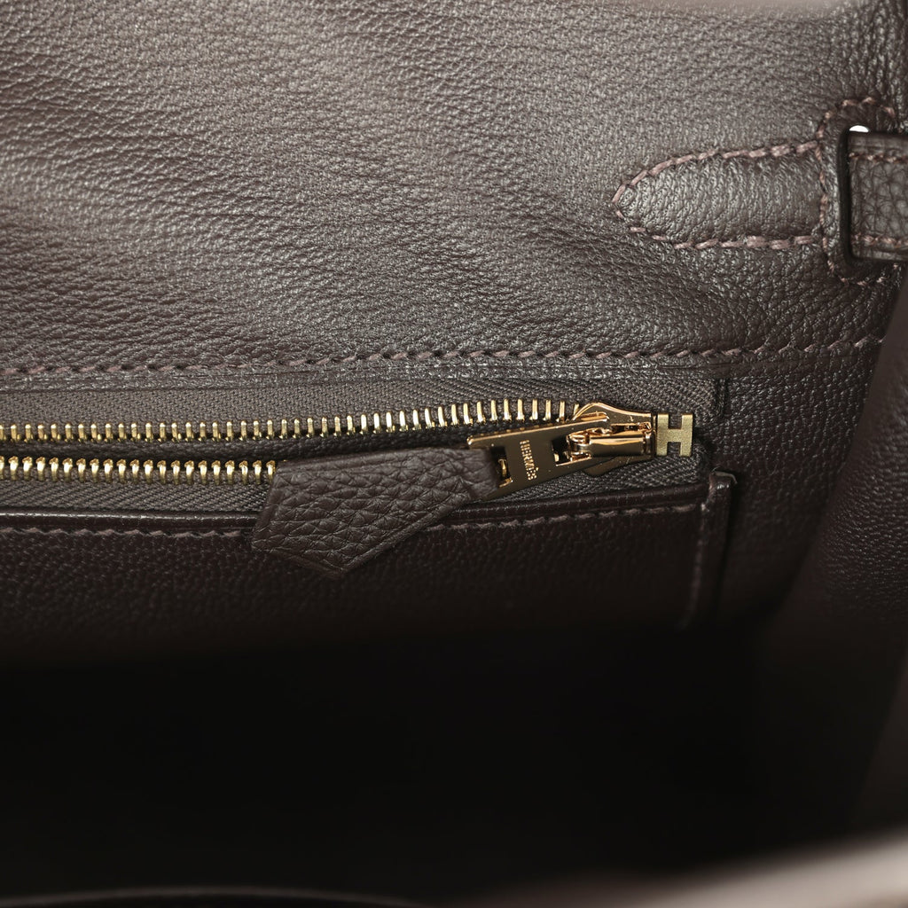 Hermes Birkin 25 Bai-Brun Togo Gold Hardware