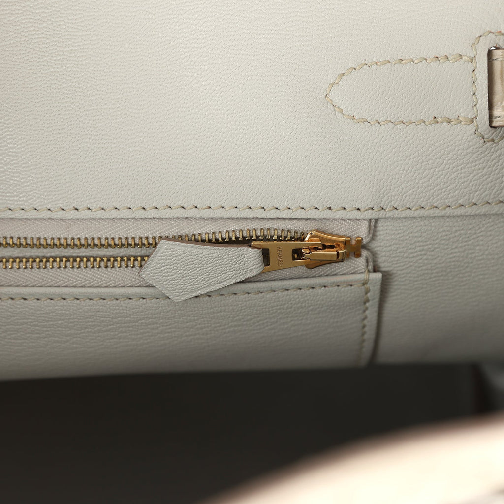 Pre-owned Hermes Birkin 35 Beton Matte Alligator Gold Hardware