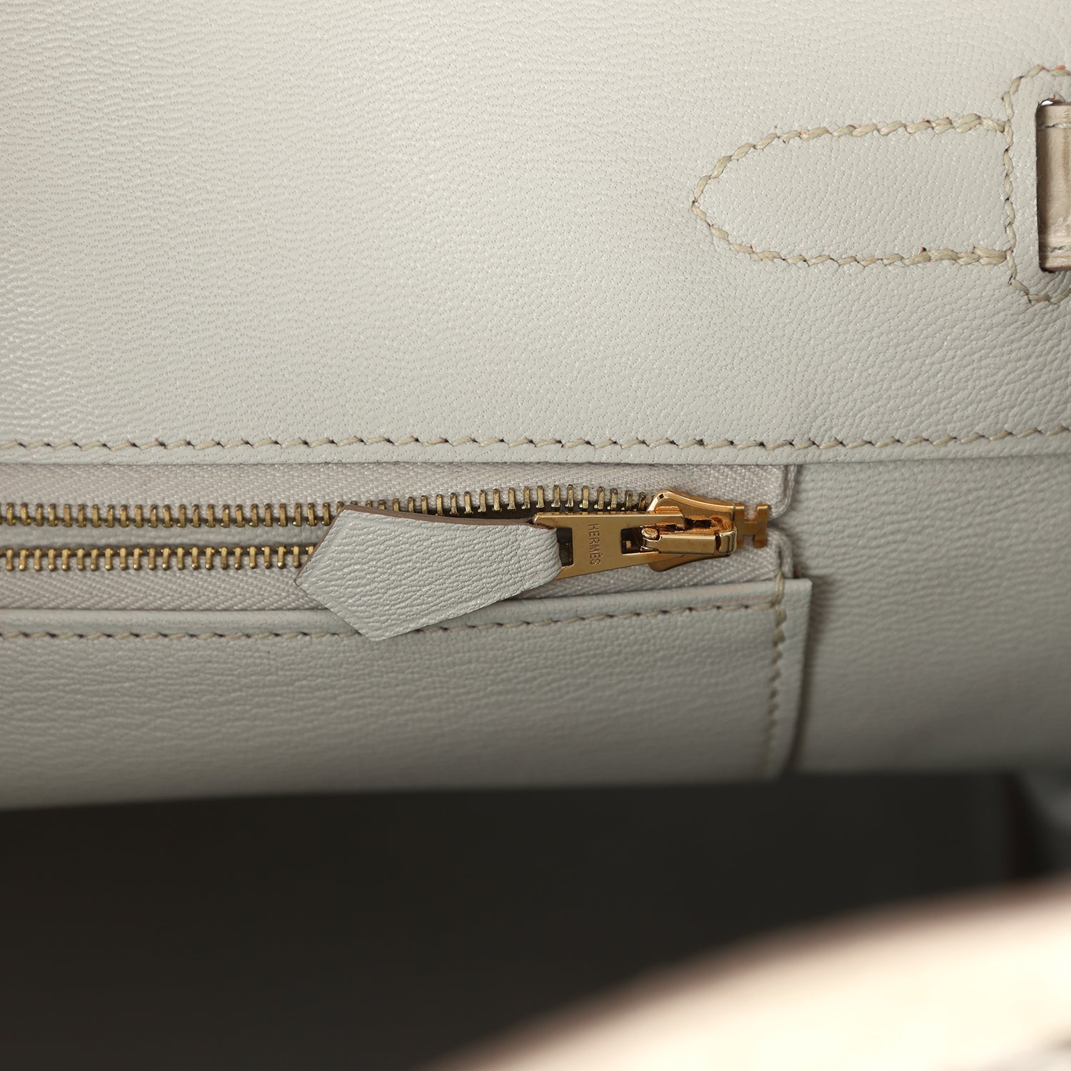 Pre-owned Hermes Birkin 35 Beton Matte Alligator Gold Hardware
