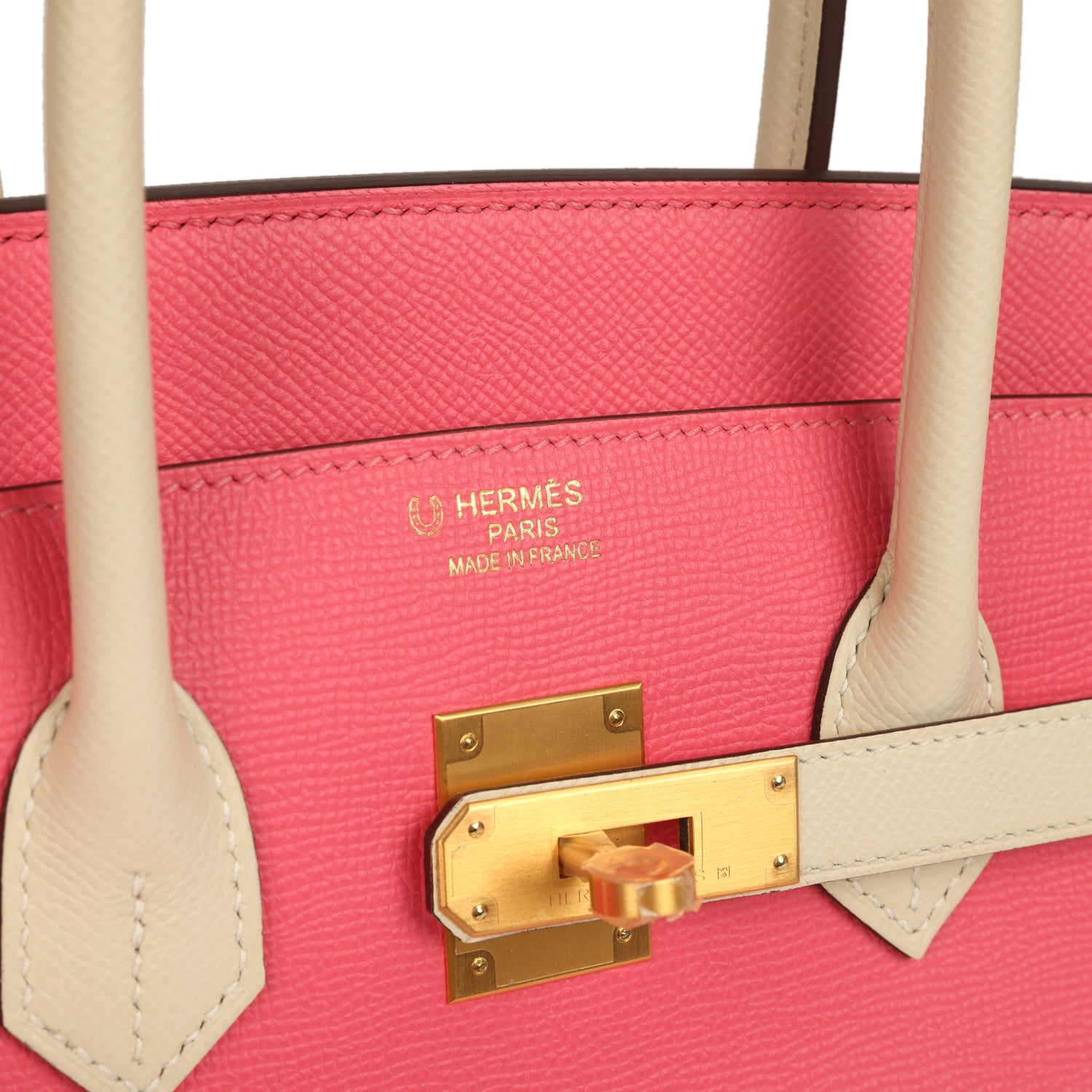 Hermes Special Order (HSS) Birkin 35 Rose Azalee and Craie Epsom Brushed Gold Hardware