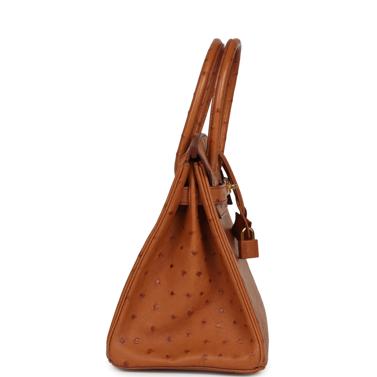 Hermes Birkin 30 Cognac Ostrich Gold Hardware