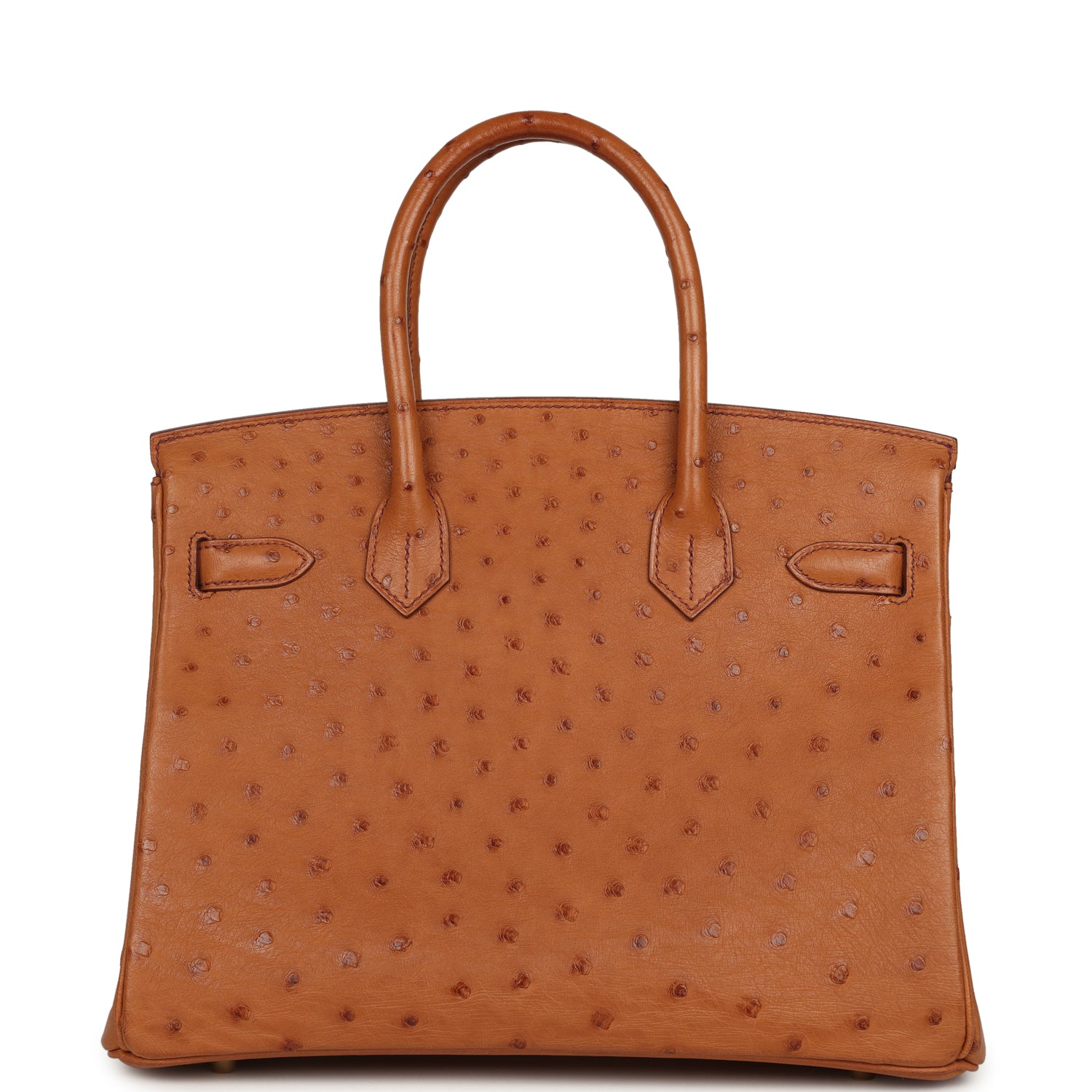Hermes Birkin 30 Cognac Ostrich Gold Hardware