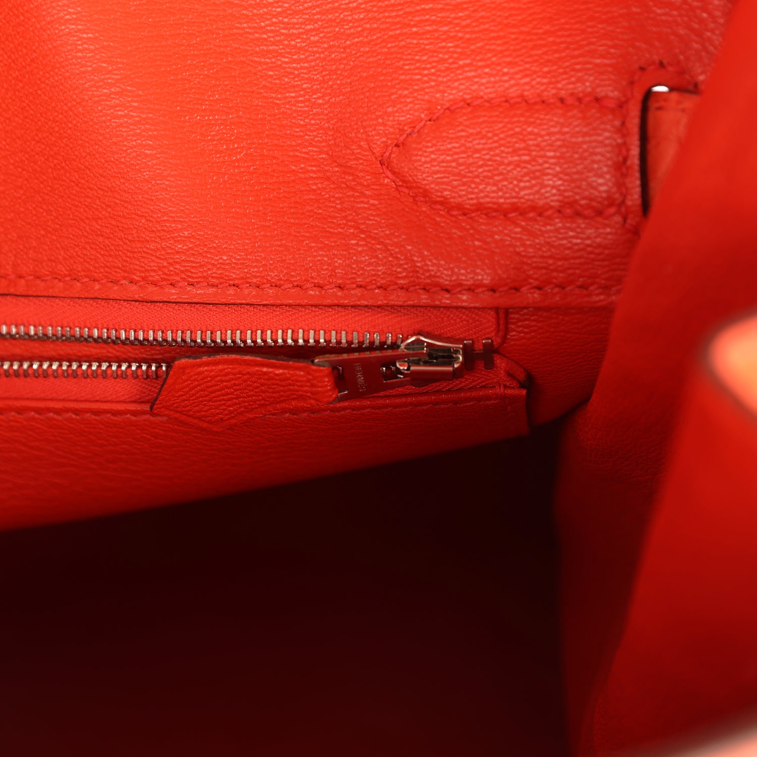 Pre-owned Hermes Birkin 30 Orange Poppy Matte Alligator Palladium Hardware