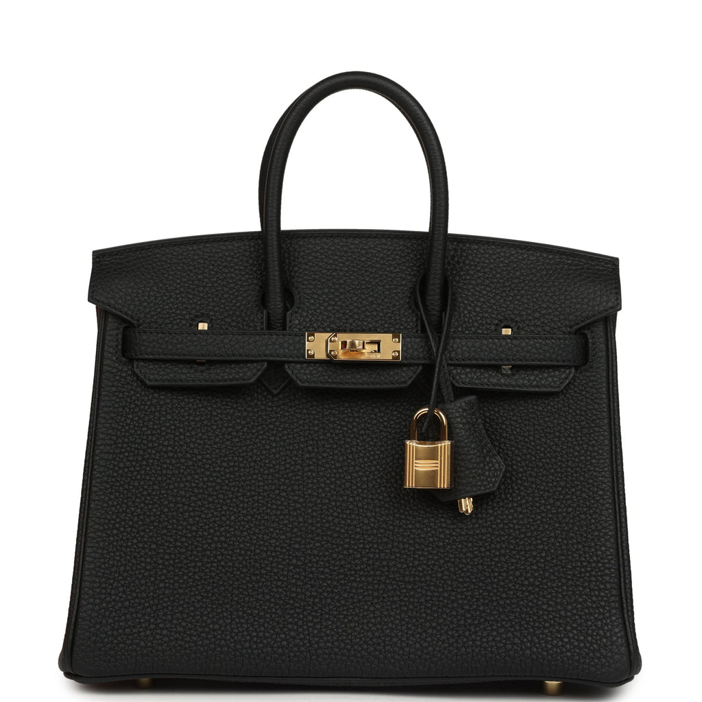 Hermes Birkin 25 Black Togo Gold Hardware