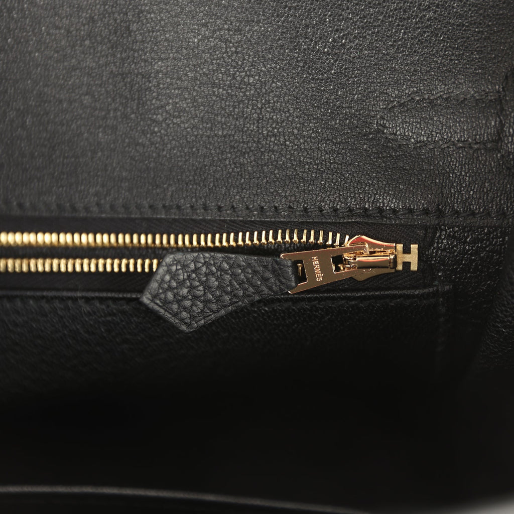 Hermes Birkin 25 Black Togo Gold Hardware
