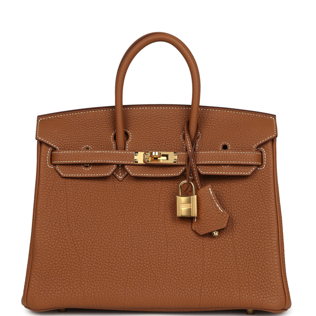 Pre-owned Hermes Birkin 25 Gold Togo Gold Hardware