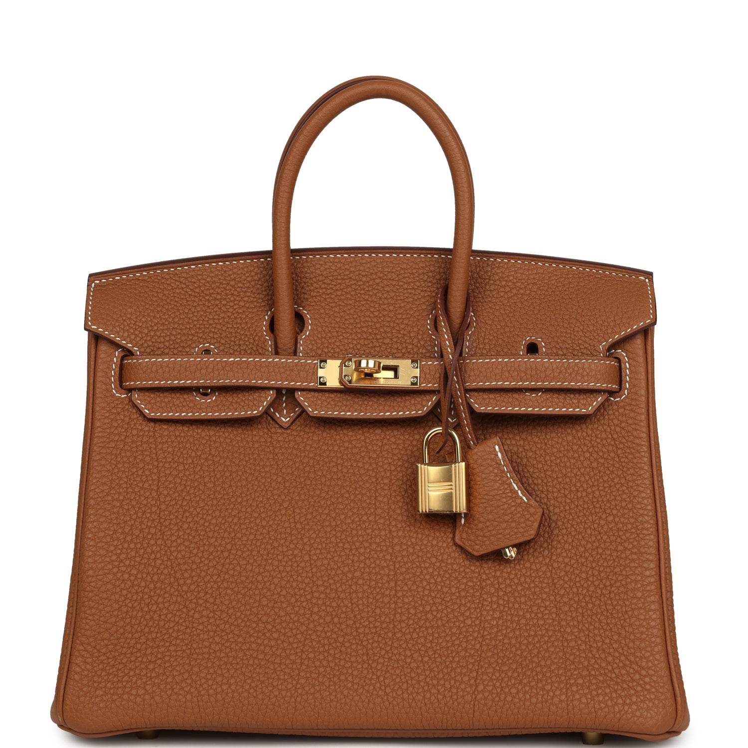 Pre-owned Hermes Birkin 25 Gold Togo Gold Hardware