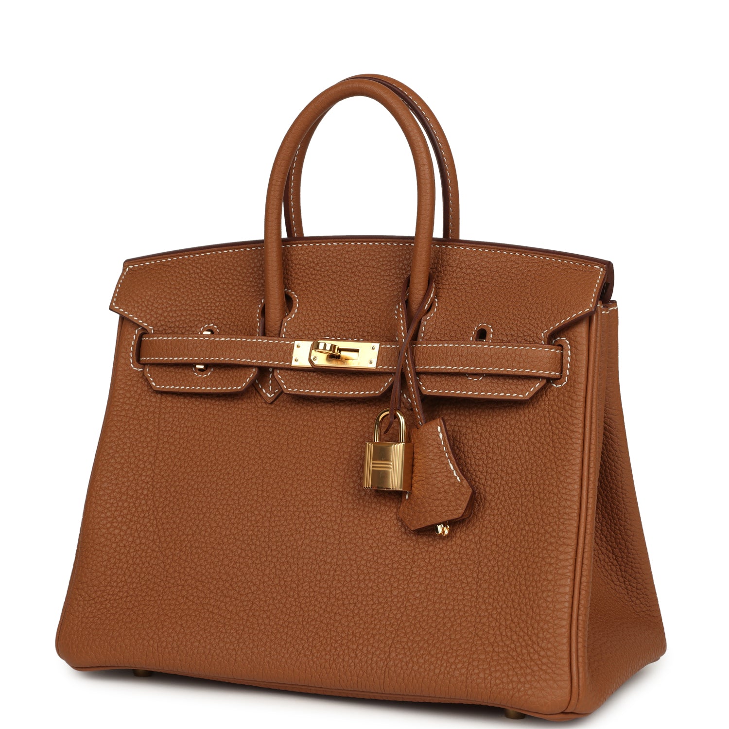 Pre-owned Hermes Birkin 25 Gold Togo Gold Hardware