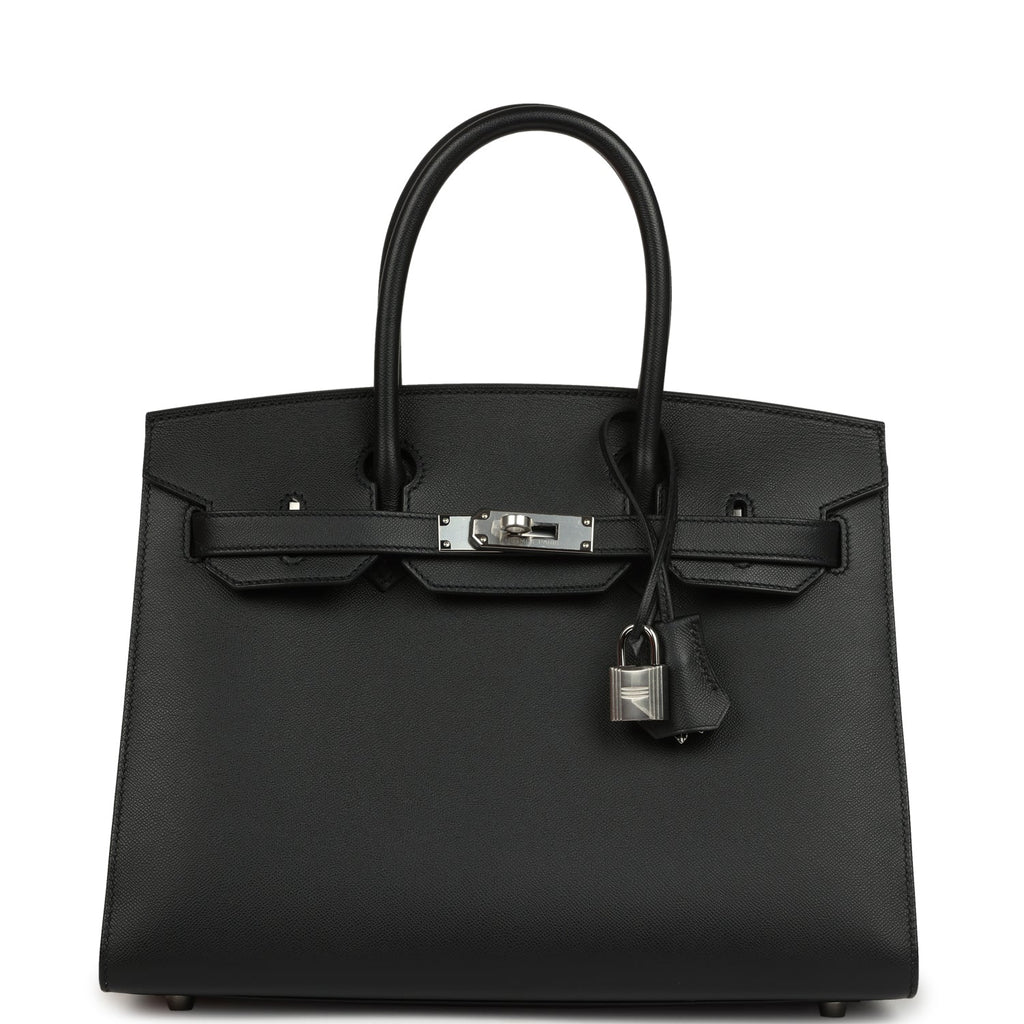 Hermes Birkin Sellier 30 Black Madame Palladium Hardware