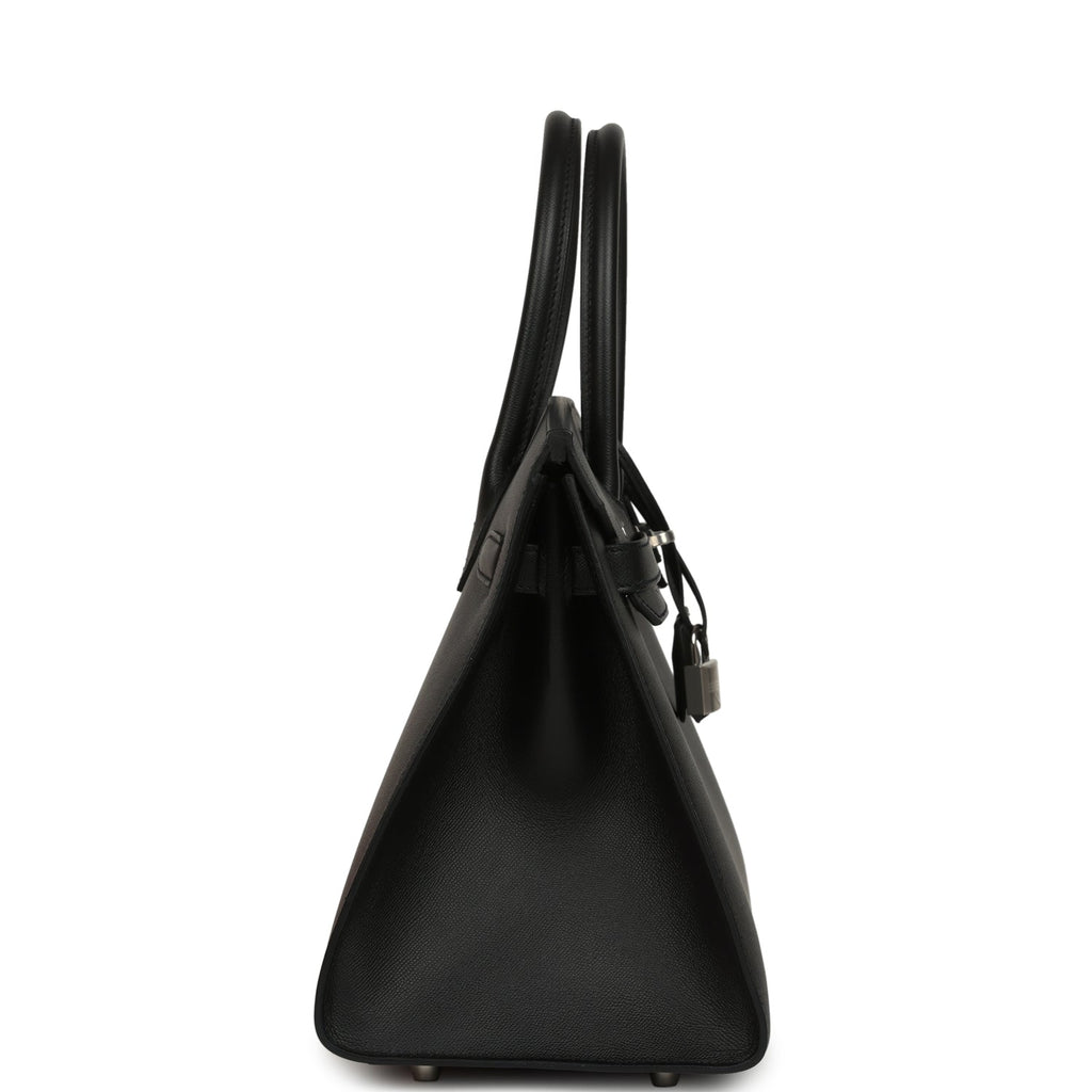 Hermes Birkin Sellier 30 Black Madame Palladium Hardware