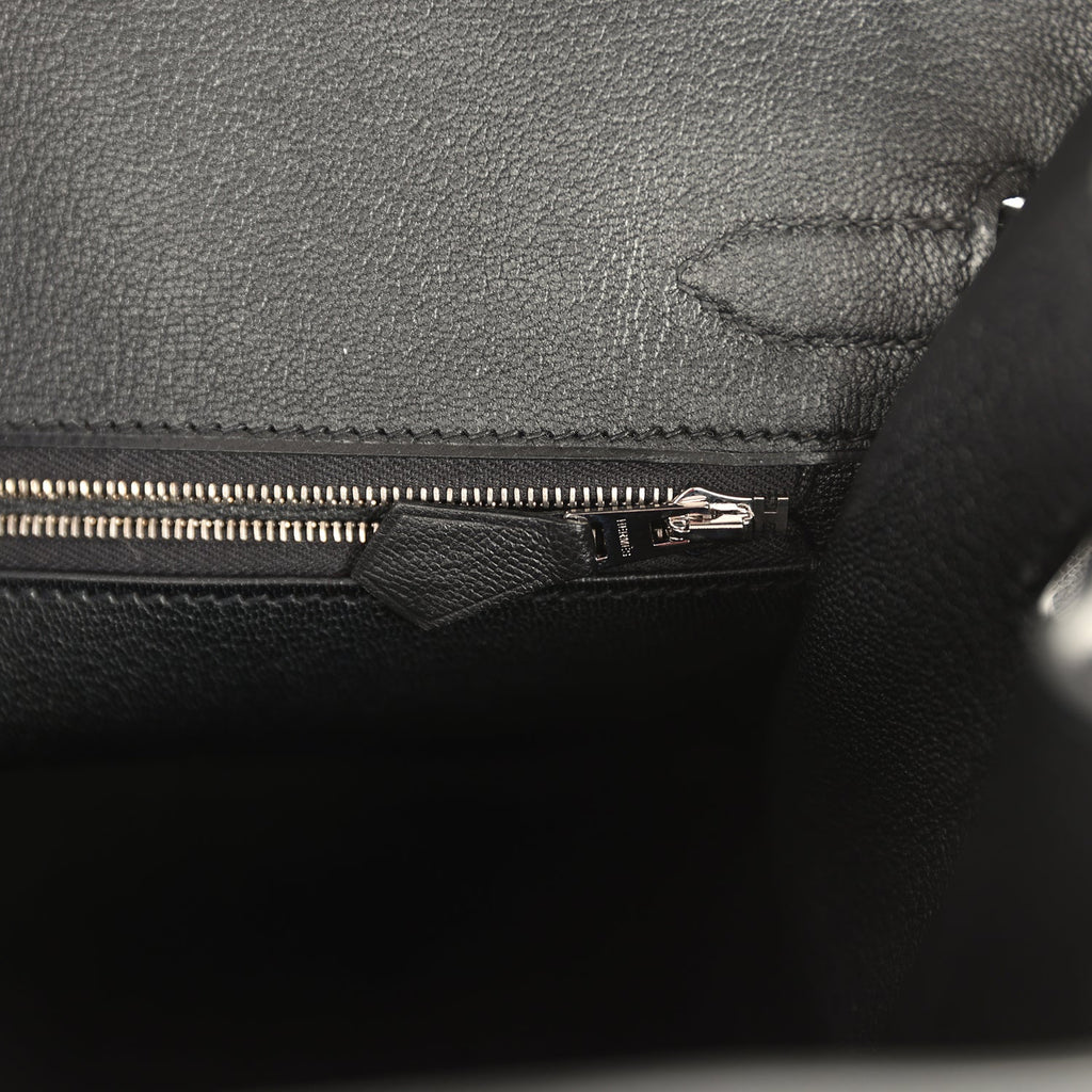 Hermes Birkin Sellier 30 Black Madame Palladium Hardware