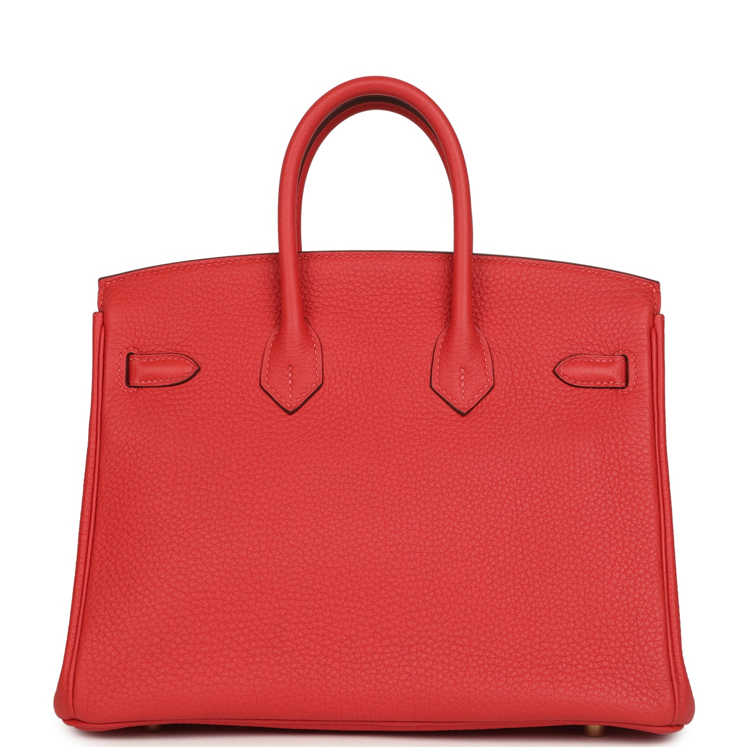 Pre-owned Hermes Birkin 25 Rouge Pivone Togo Gold Hardware