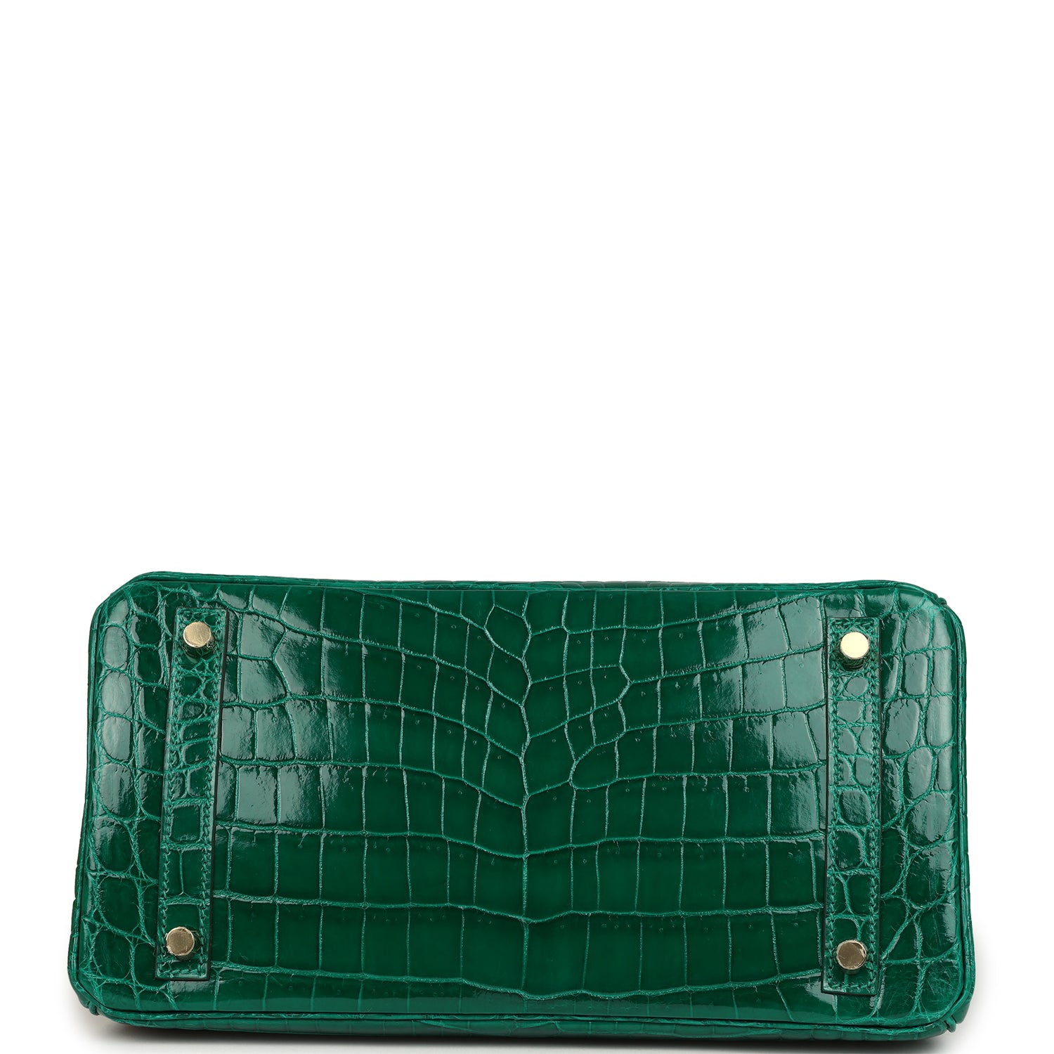 Pre-owned Hermes Birkin 30 Vert Emerald Shiny Niloticus Crocodile Gold Hardware