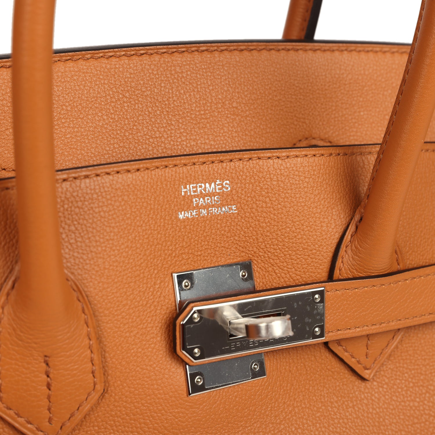Pre-owned Hermes Birkin 35 "Sea Surf and Fun" Toffee Novillo Palladium Hardware