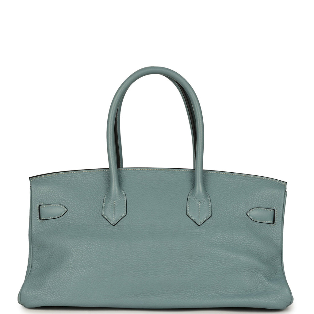 Vintage Hermes Shoulder Birkin 42 JPG Ciel Clemence Palladium Hardware