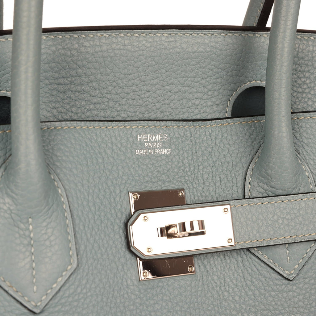 Vintage Hermes Shoulder Birkin 42 JPG Ciel Clemence Palladium Hardware