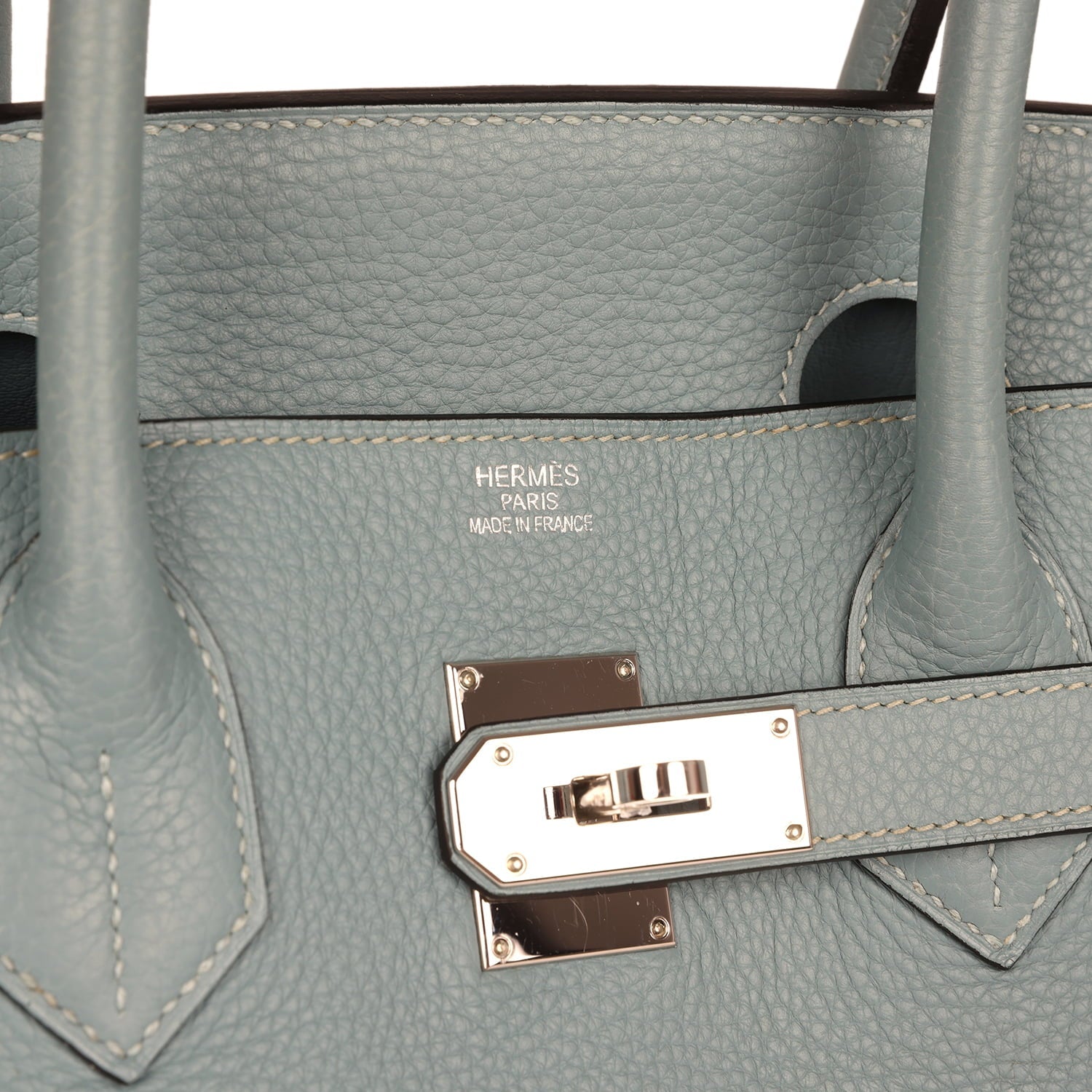 Vintage Hermes Shoulder Birkin 42 JPG Ciel Clemence Palladium Hardware