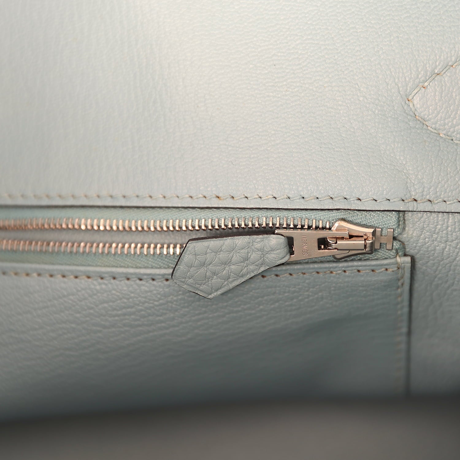 Vintage Hermes Shoulder Birkin 42 JPG Ciel Clemence Palladium Hardware