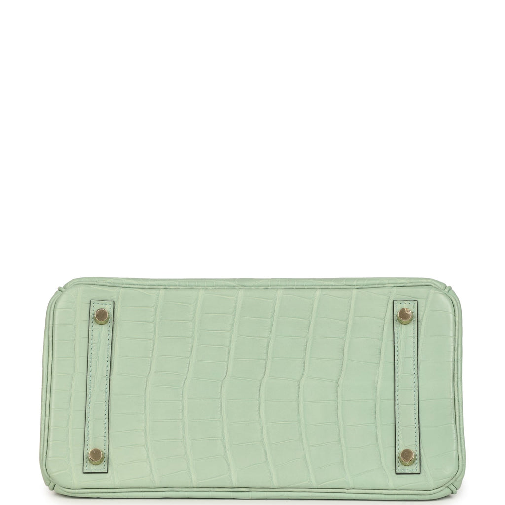 Hermes Birkin 30 Vert D'Eau Matte Alligator Gold Hardware