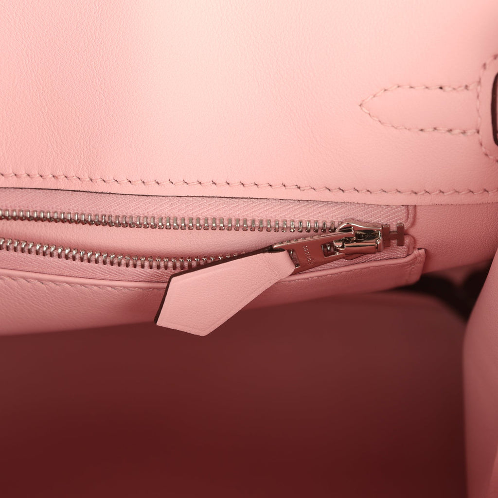 Hermes Birkin 25 Rose Sakura Swift Palladium Hardware