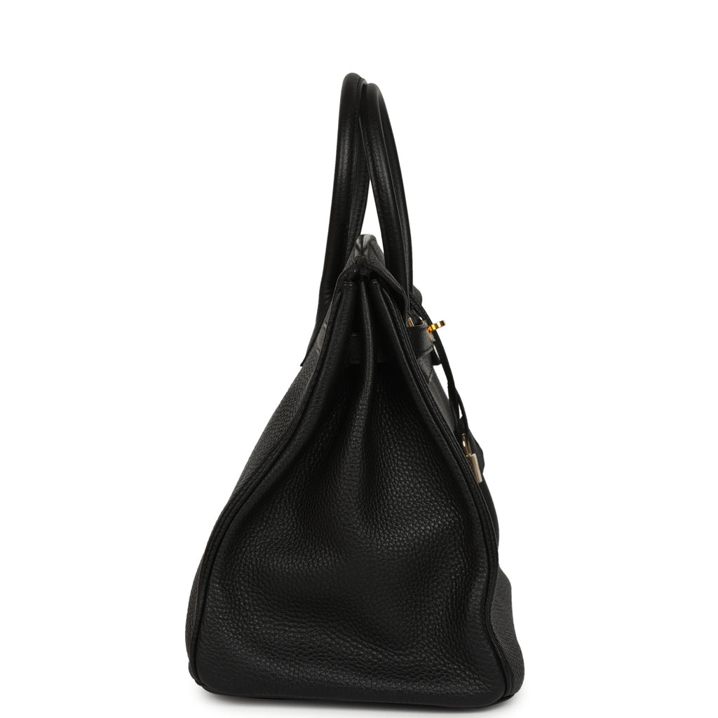 Vintage Hermes Birkin 35 Black Togo Gold Hardware