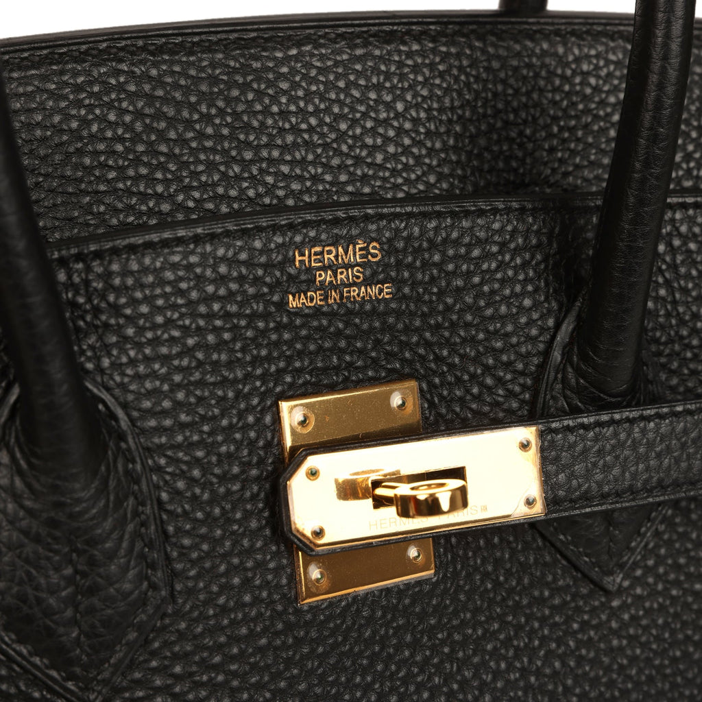 Vintage Hermes Birkin 35 Black Togo Gold Hardware