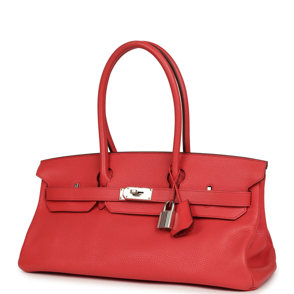 Vintage Hermes Shoulder Birkin 42 JPG Bougainvillea Clemence Palladium Hardware