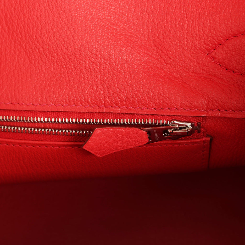 Vintage Hermes Shoulder Birkin 42 JPG Bougainvillea Clemence Palladium Hardware