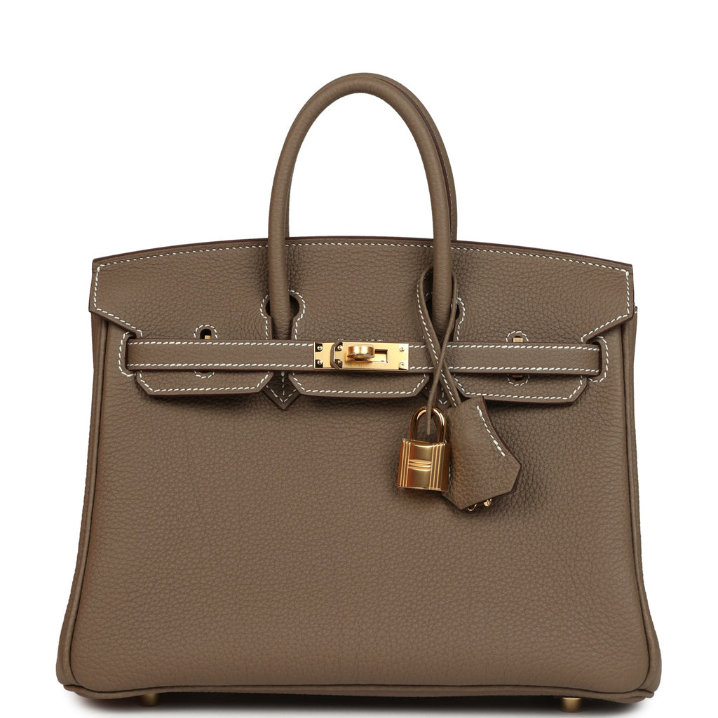 Hermes Birkin 25 Etoupe Togo Gold Hardware