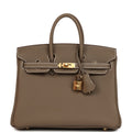 Hermes Birkin 25 Etoupe Togo Gold Hardware