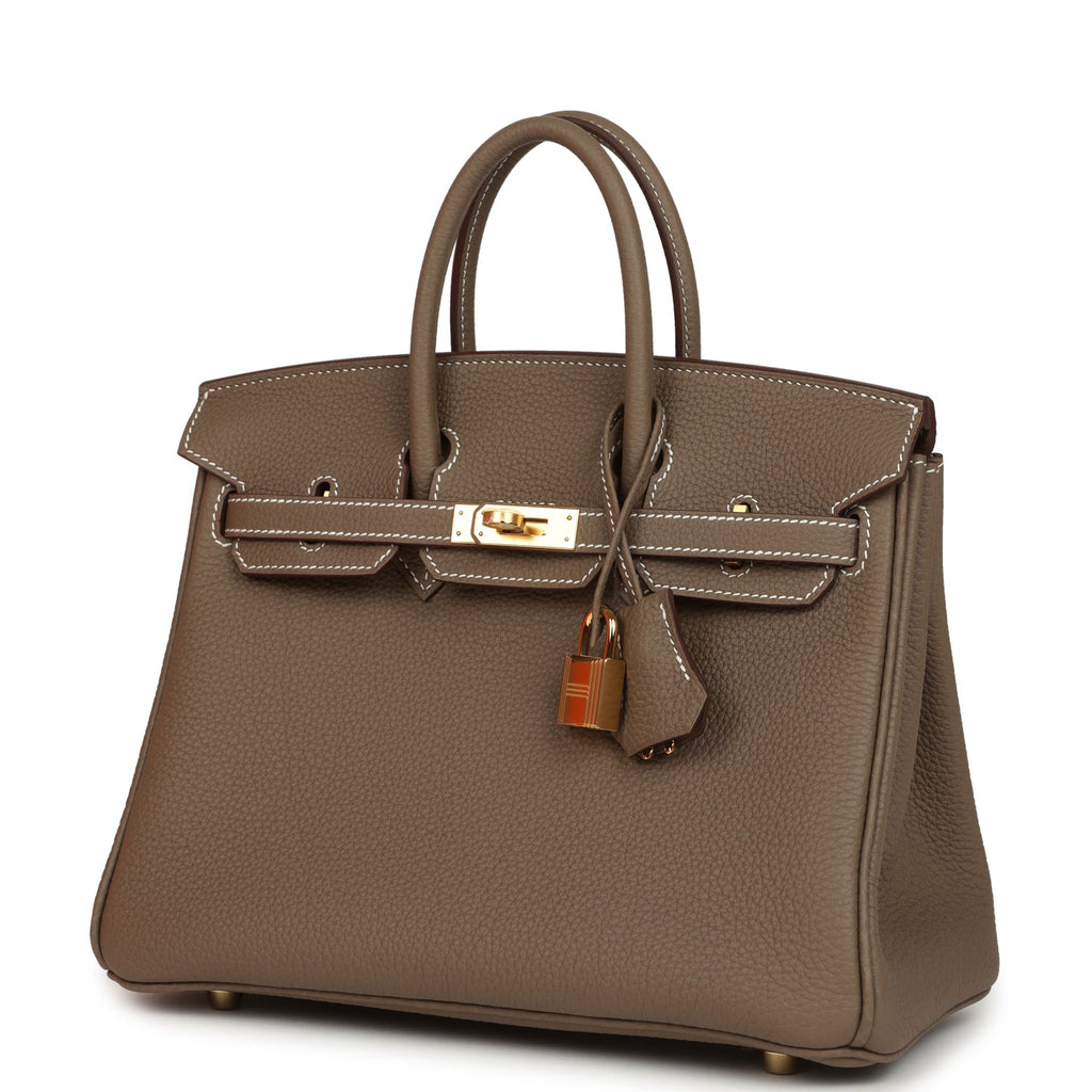Hermes Birkin 25 Etoupe Togo Gold Hardware