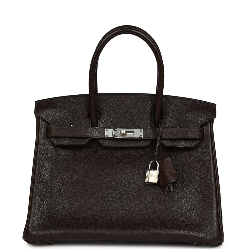 Hermes Birkin 30 Ebene Barenia Faubourg Palladium Hardware