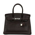 Hermes Birkin 30 Ebene Barenia Faubourg Palladium Hardware
