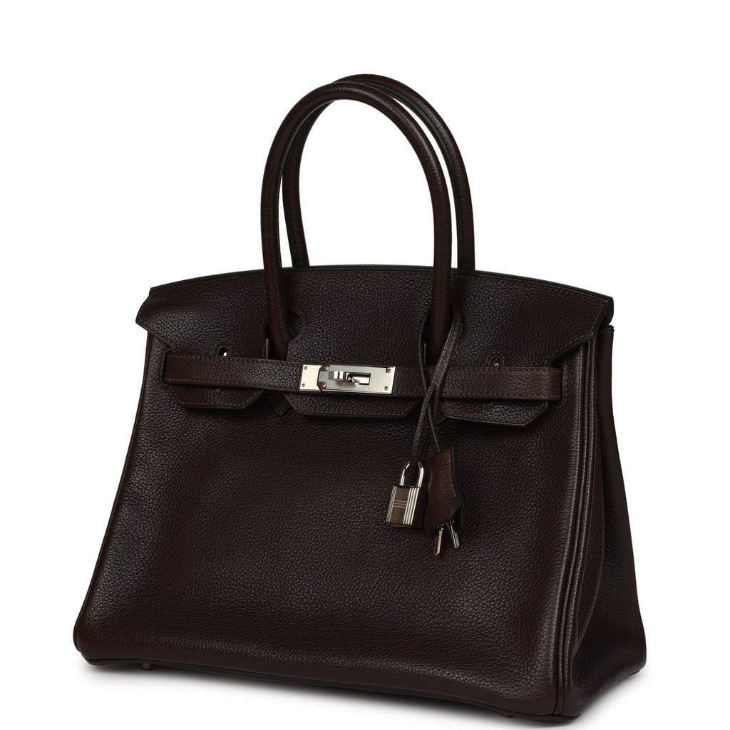 Hermes Birkin 30 Ebene Barenia Faubourg Palladium Hardware