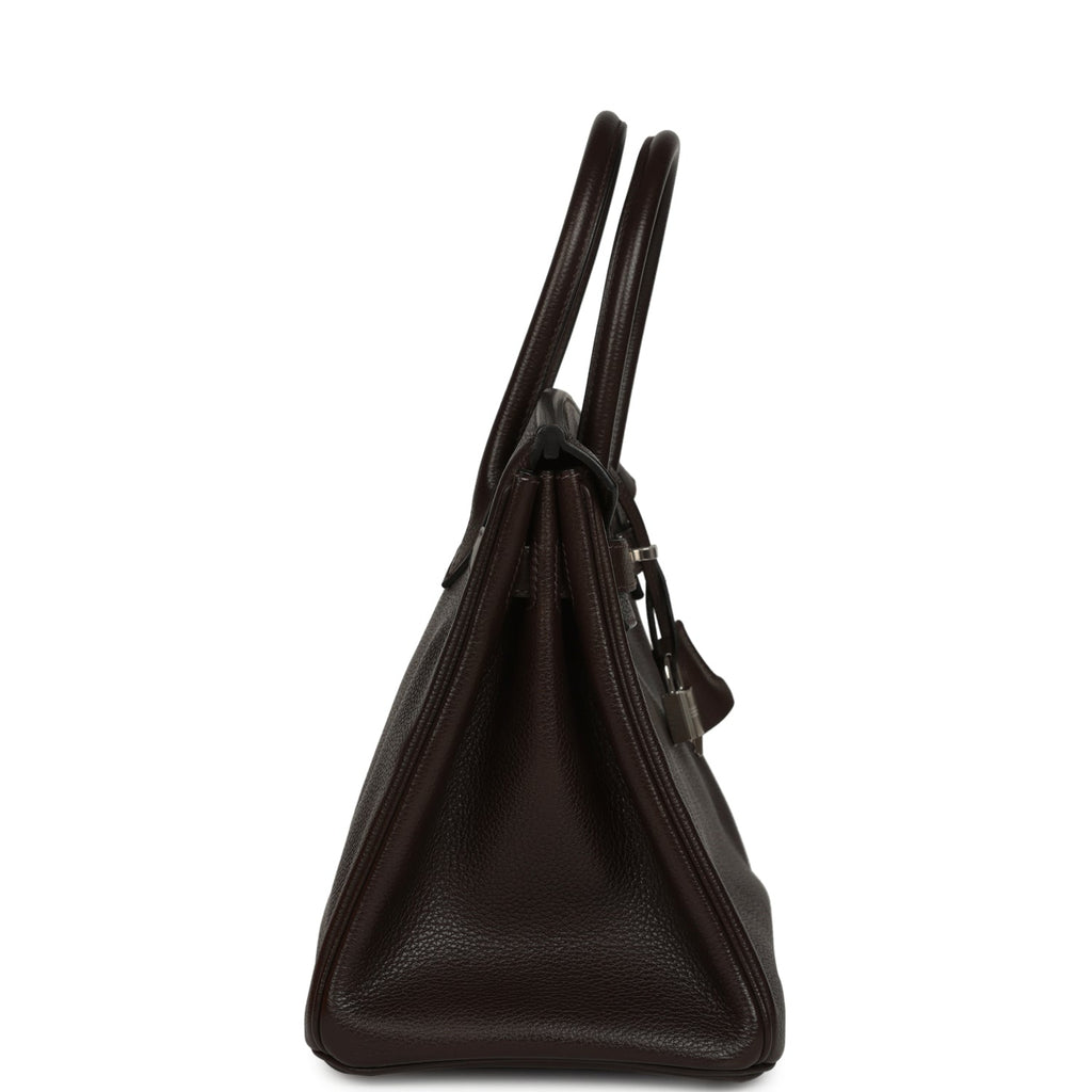 Hermes Birkin 30 Ebene Barenia Faubourg Palladium Hardware