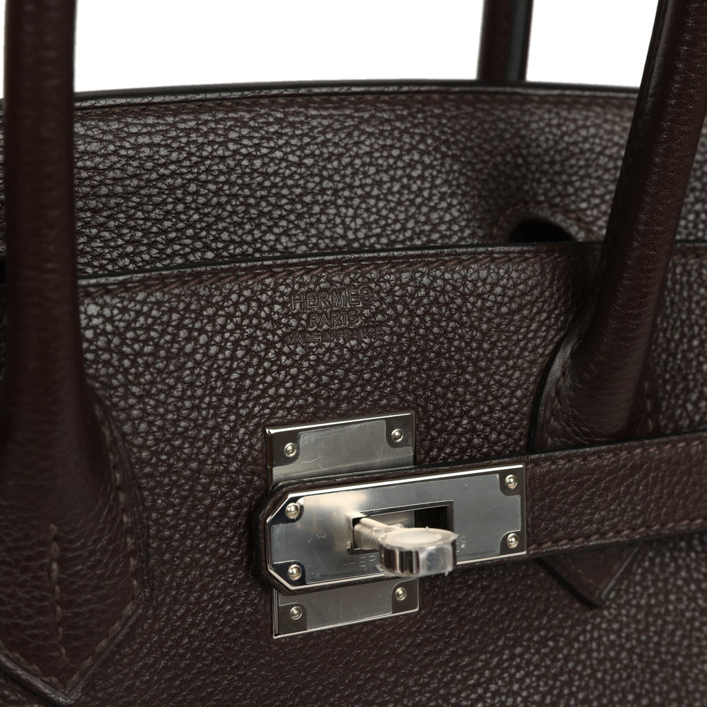 Hermes Birkin 30 Ebene Barenia Faubourg Palladium Hardware