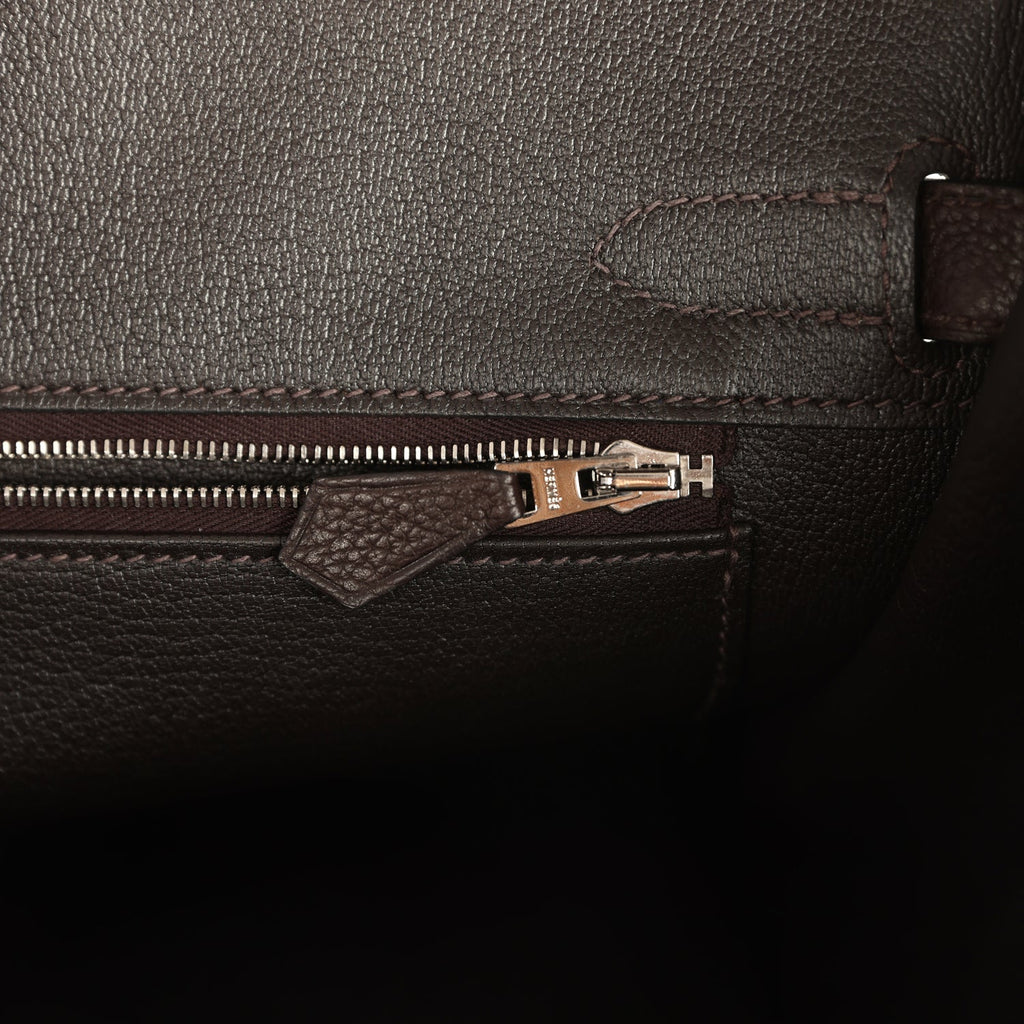 Hermes Birkin 30 Ebene Barenia Faubourg Palladium Hardware