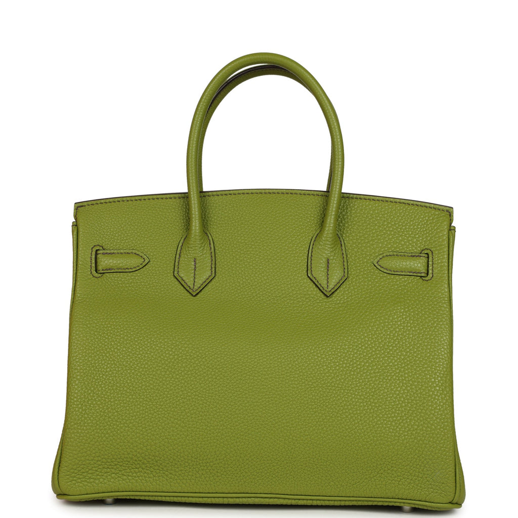 Vintage Hermes Birkin 30 Vert Anis Togo Palladium Hardware