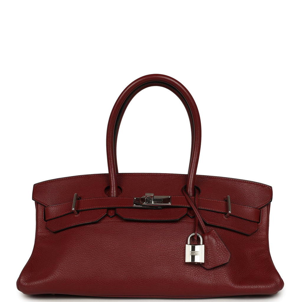 Vintage Hermes Shoulder Birkin 42 JPG Rouge H Clemence Palladium Hardware