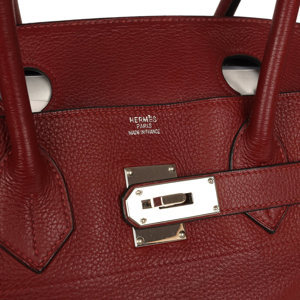Vintage Hermes Shoulder Birkin 42 JPG Rouge H Clemence Palladium Hardware