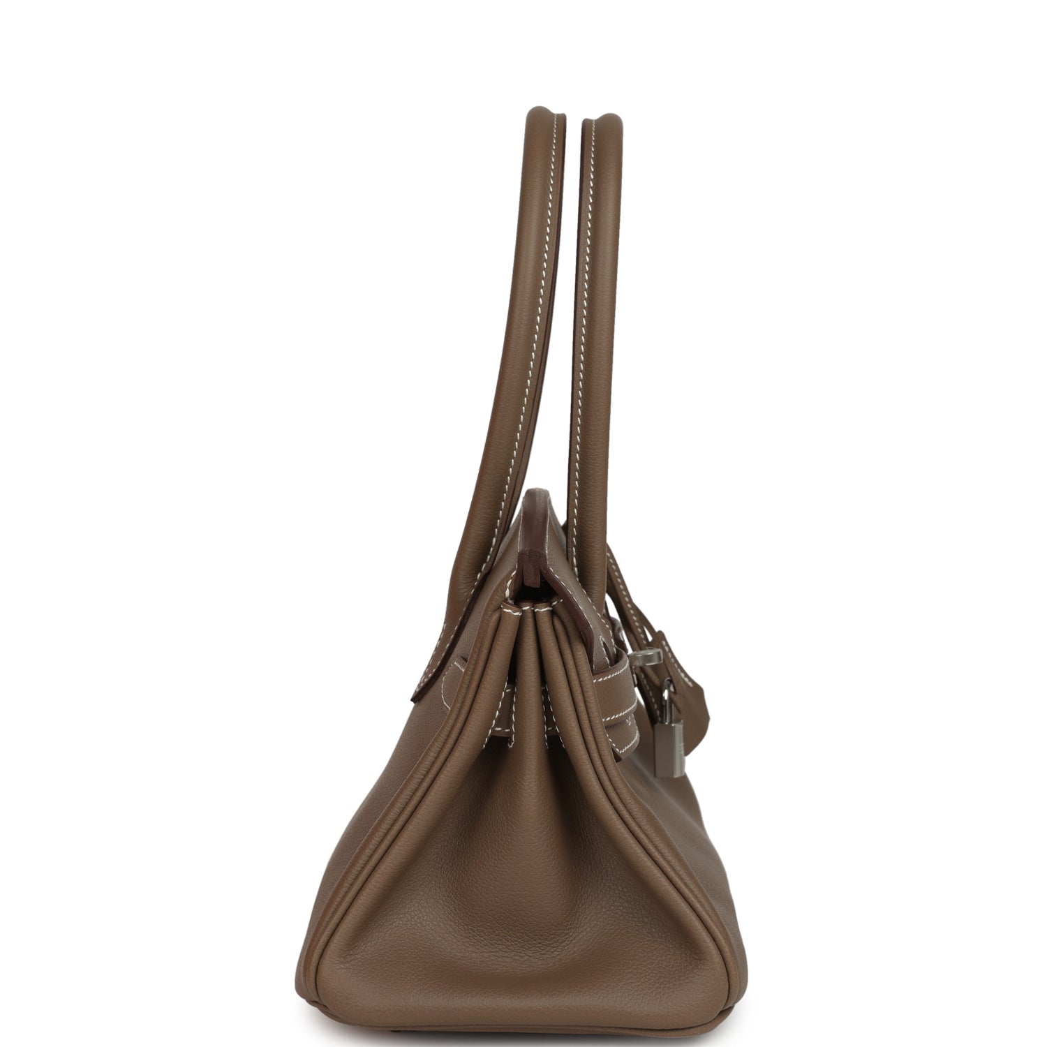 Hermes Shoulder Birkin Light 29 Etoupe Evercolor Palladium Hardware