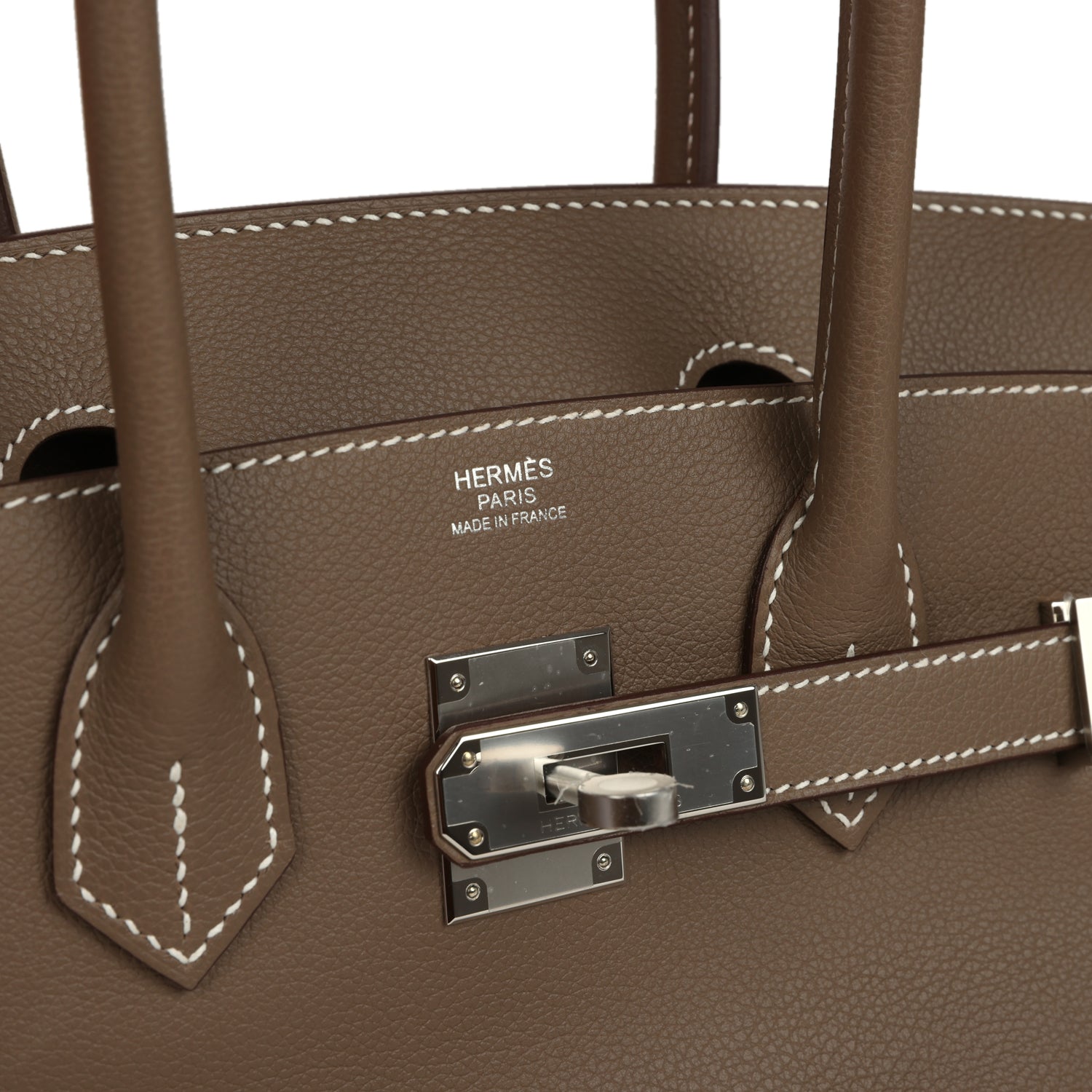 Hermes Shoulder Birkin Light 29 Etoupe Evercolor Palladium Hardware