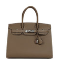 Hermes Birkin Sellier 30 Etoupe Epsom Palladium Hardware