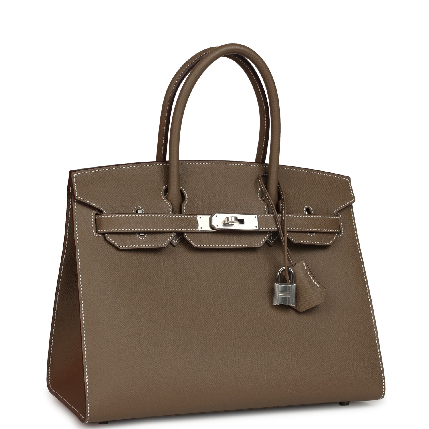 Hermes Birkin Sellier 30 Etoupe Epsom Palladium Hardware