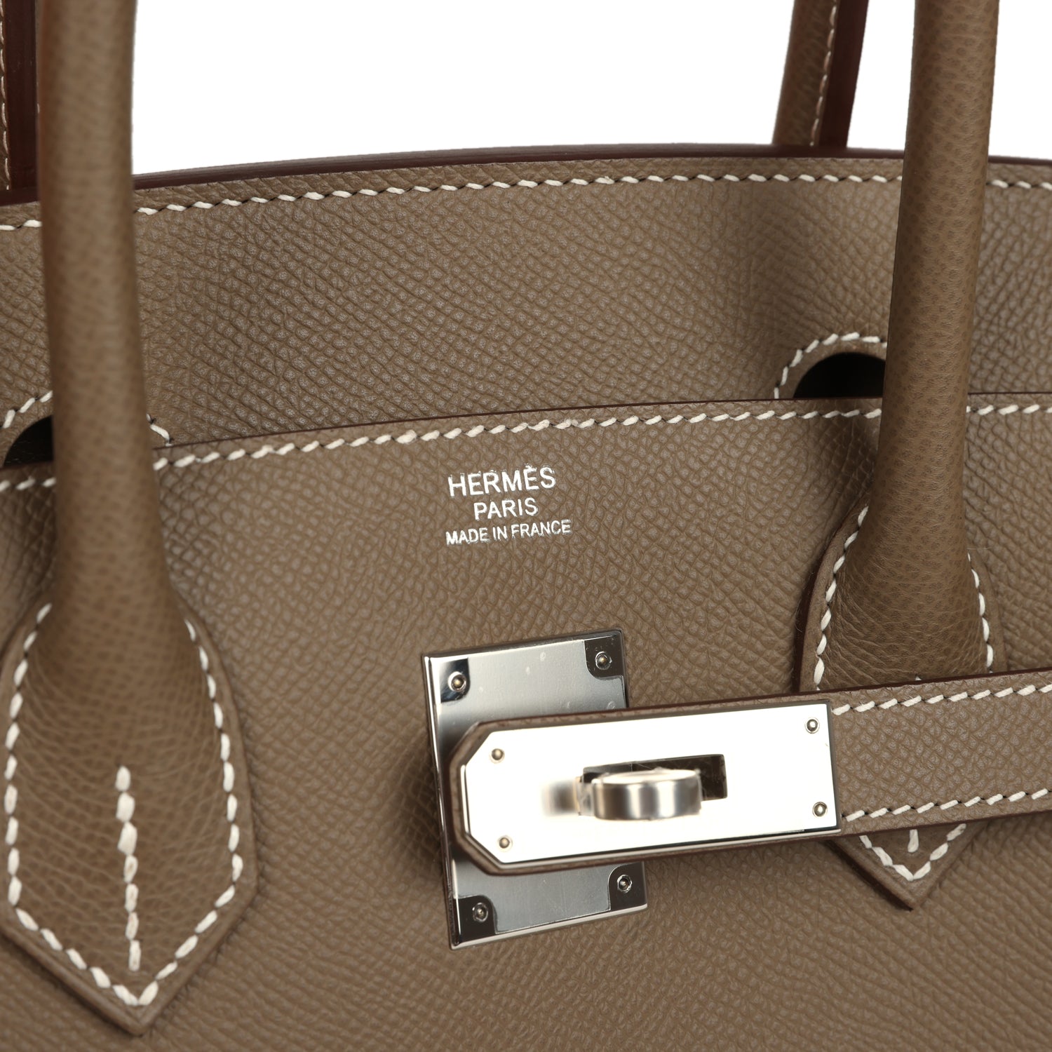 Hermes Birkin Sellier 30 Etoupe Epsom Palladium Hardware