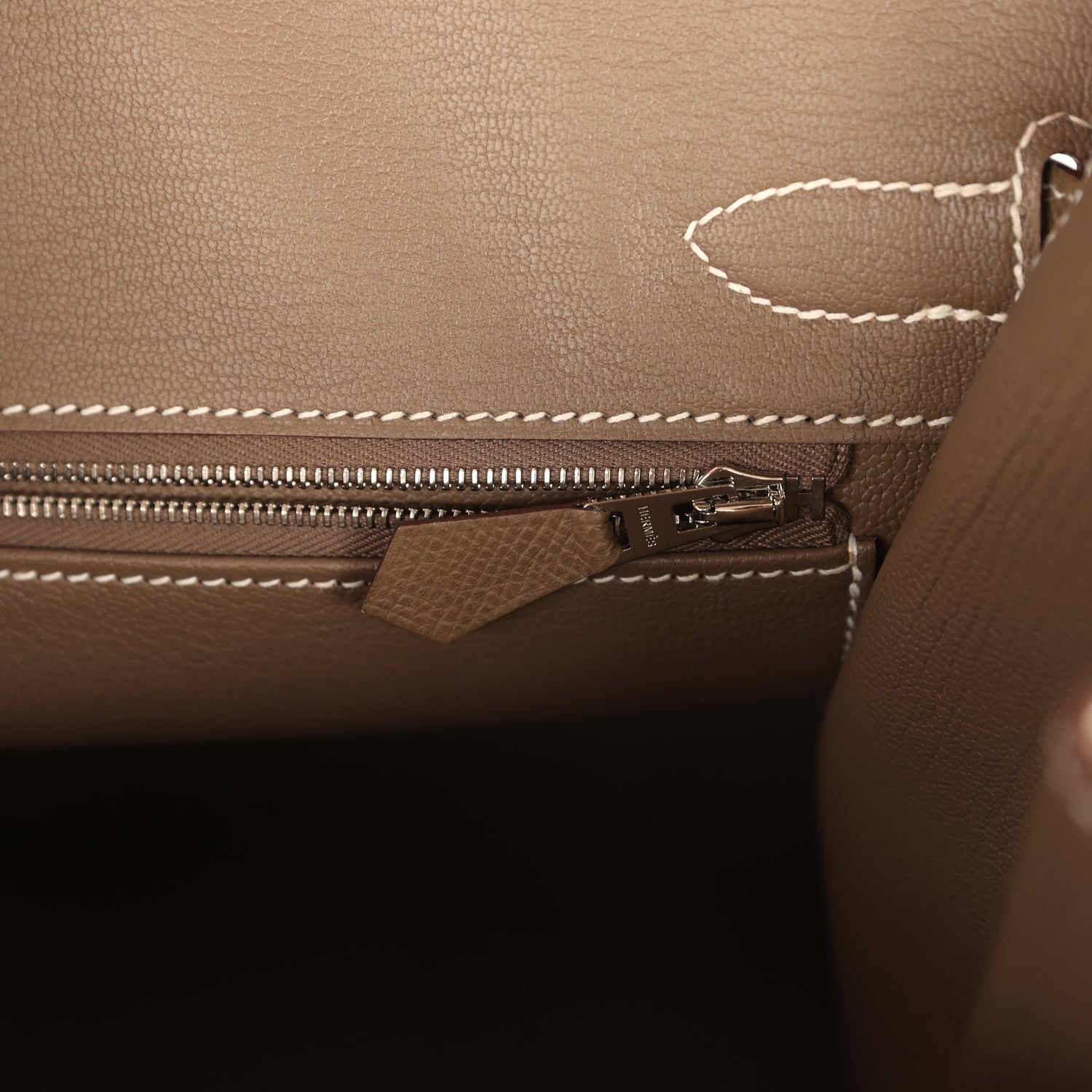 Hermes Birkin Sellier 30 Etoupe Epsom Palladium Hardware