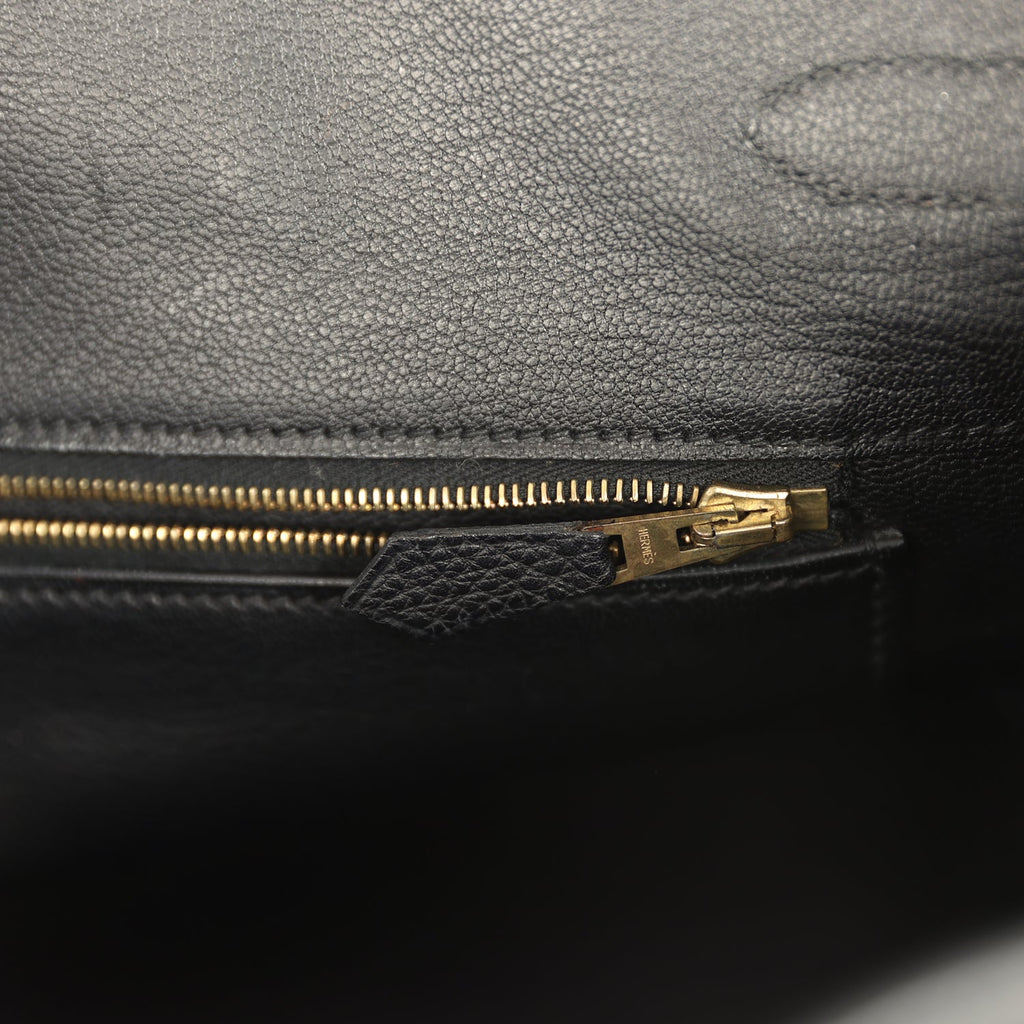 Vintage Hermes Birkin 35 Black Togo Gold Hardware