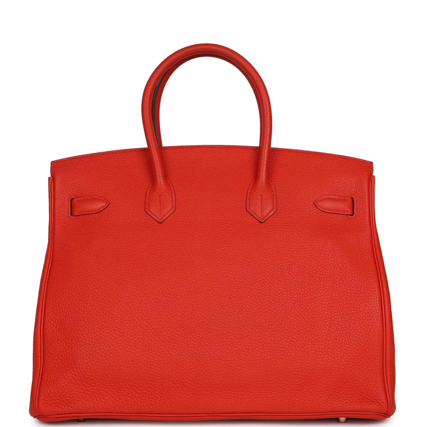 Pre-owned Hermes Birkin 35 Capucine Togo Gold Hardware